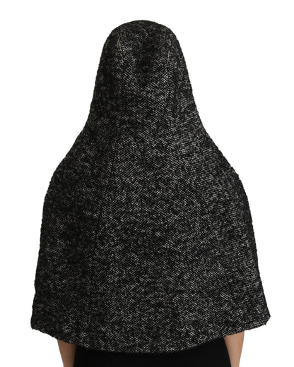 Elegant Gray Wool Hooded Scarf by Iconic Italian Label - The Luxe Alliance