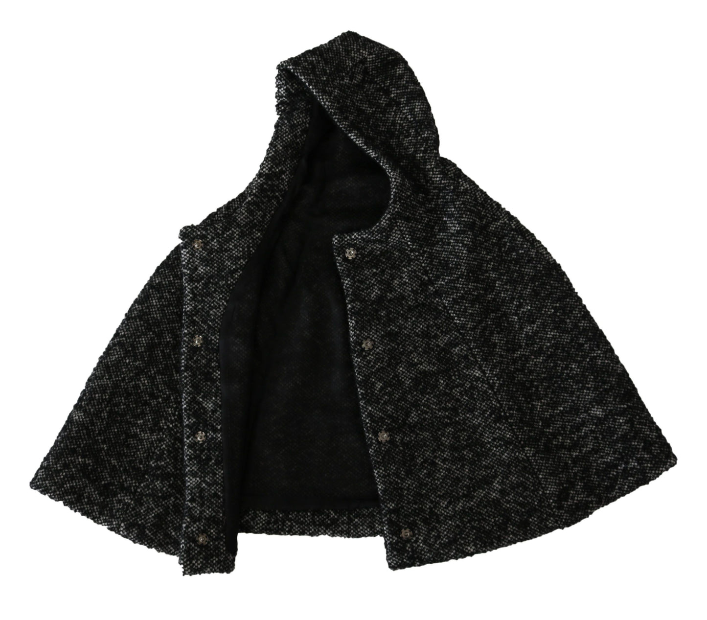 Elegant Gray Wool Hooded Scarf by Iconic Italian Label - The Luxe Alliance