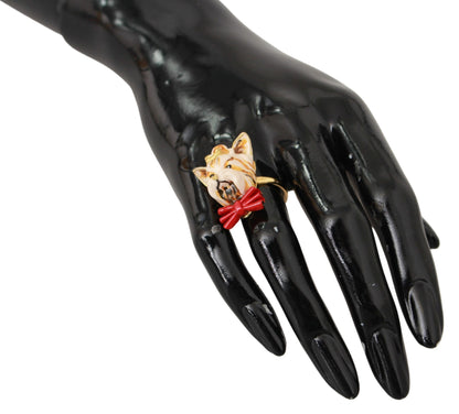  - Chic Canine Gold-Tone Statement Ring