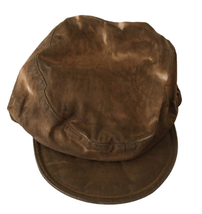 Costume National Brown Newsboy Hat
