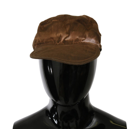 Costume National Brown Newsboy Hat