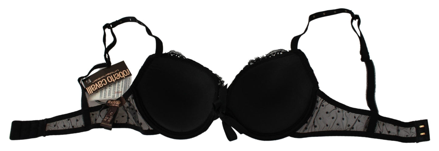  - Elegant Black Lace Push-Up Bra