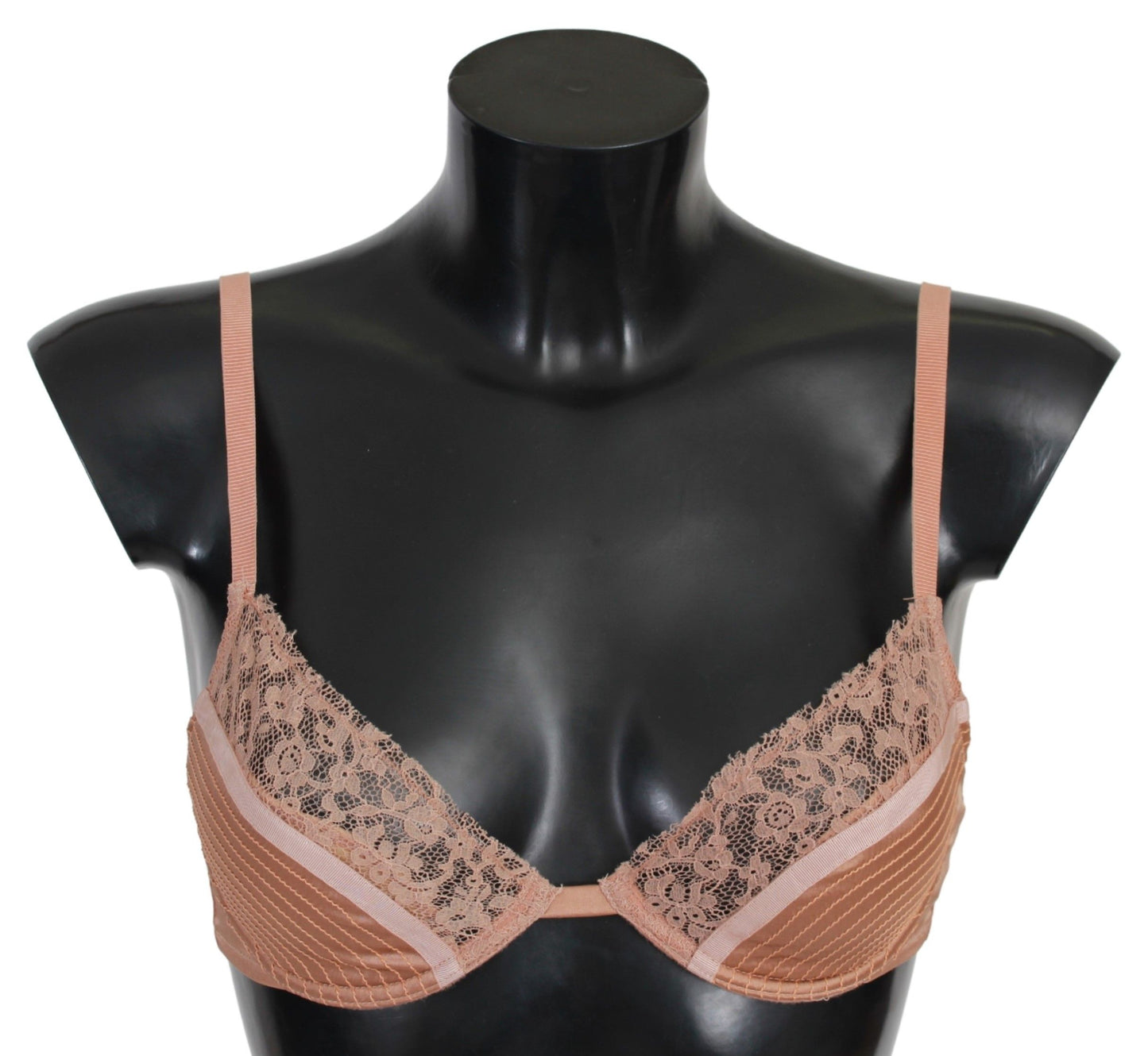  - Elegant Nude Lace Push-Up Bra