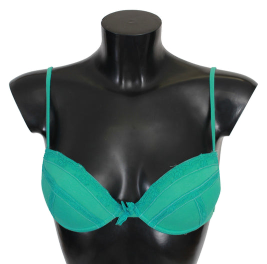  - Luxurious Green Cotton Push Up Bra