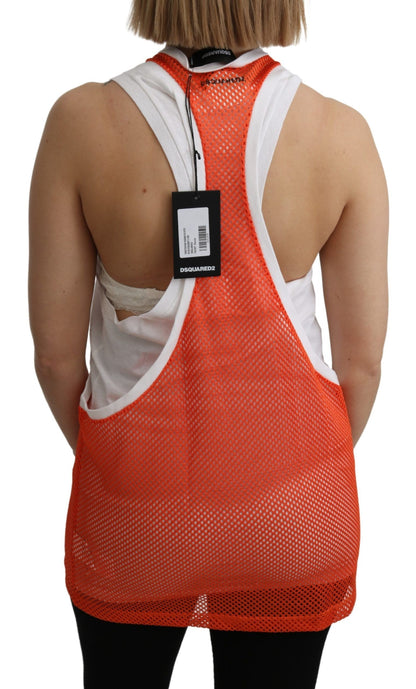  - Elegant Sleeveless Cotton Tank in Orange