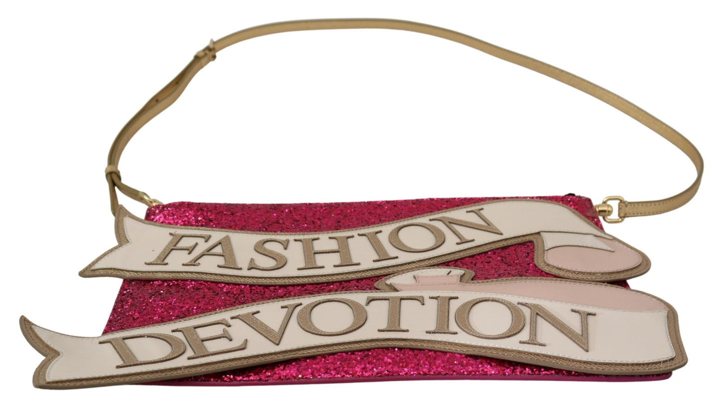  - Glamorous Pink Glittered CLEO Clutch Purse