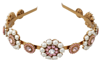 Elegant Crystal Pearl Diadem Headpiece - The Luxe Alliance