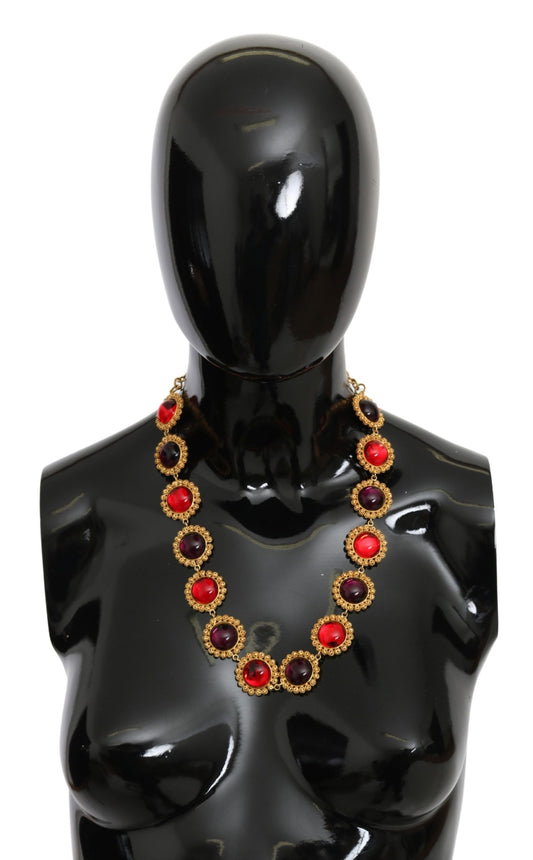  - Elegant Crystal Charm Statement Necklace