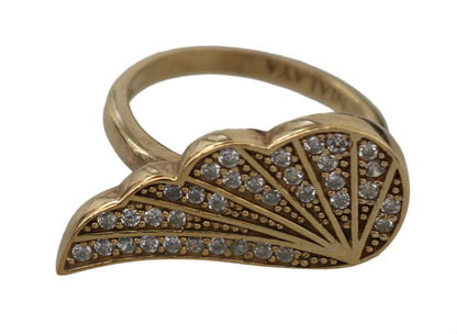  - Elegant Gold-Crystal Embellished Ring