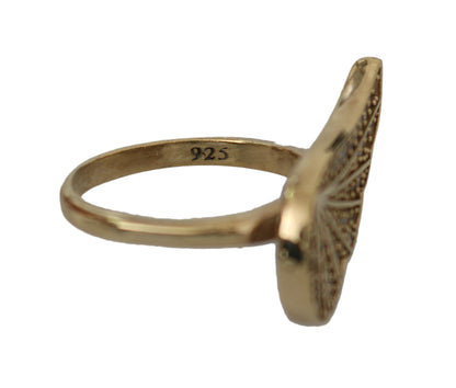  - Elegant Gold-Crystal Embellished Ring