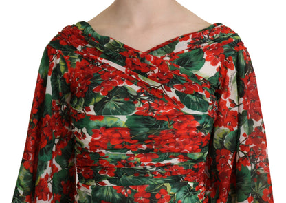  - Enchanting Floral Midi Sheath Dress