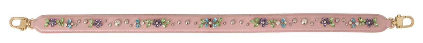 Stunning Pink Crystal Studded Leather Strap - The Luxe Alliance