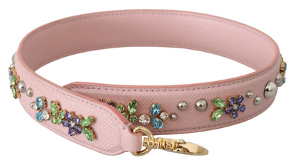 Stunning Pink Crystal Studded Leather Strap - The Luxe Alliance