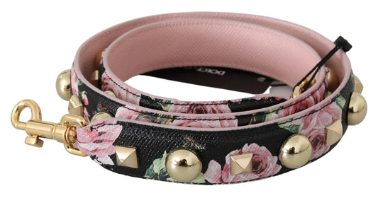 Elegant Floral Leather Shoulder Strap - The Luxe Alliance