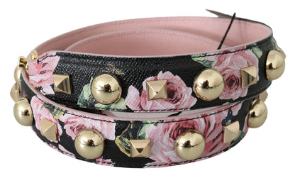 Elegant Floral Leather Shoulder Strap - The Luxe Alliance