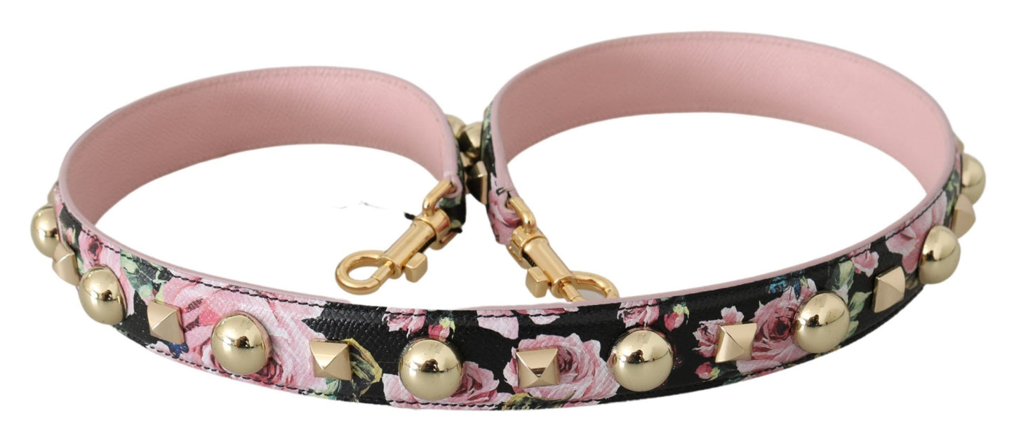 Elegant Floral Leather Shoulder Strap - The Luxe Alliance