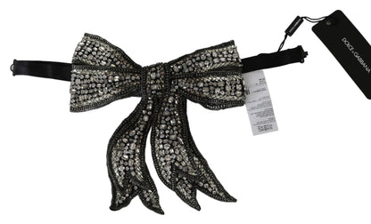 Elegant Silver Silk Bowtie - The Luxe Alliance