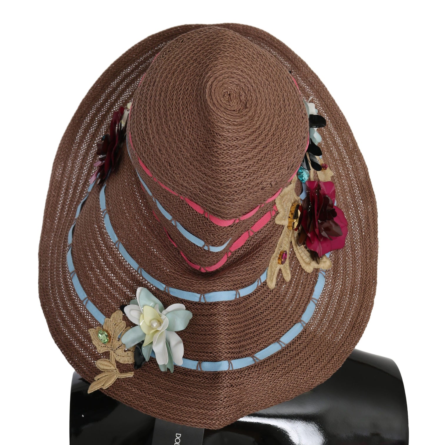 Elegant Floppy Straw Hat with Floral Accents - The Luxe Alliance