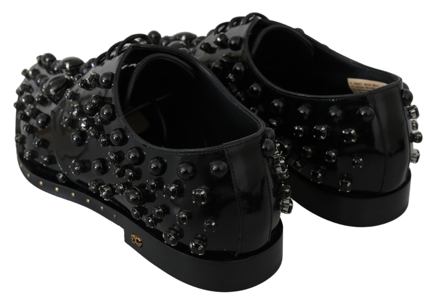  - Elegant Black Dress Shoes with Crystals