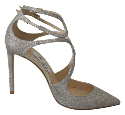  - Platinum Ice Lancer Leather Pumps - Elegance Refined