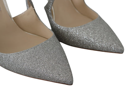  - Platinum Ice Lancer Leather Pumps - Elegance Refined