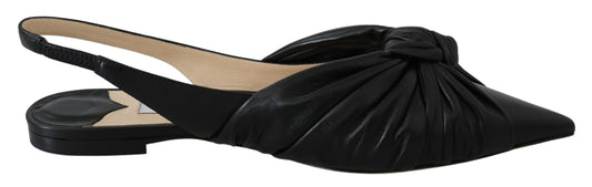  - Elegant Pointed Toe Leather Flats