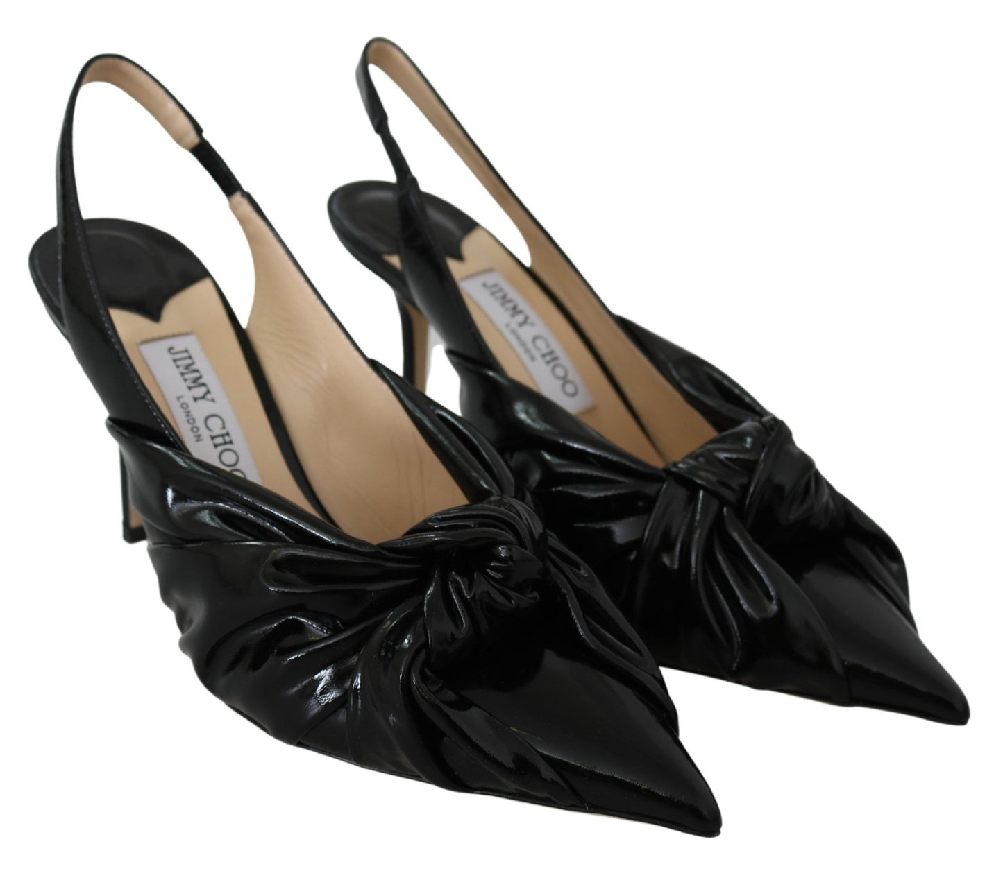  - Elegant Black Leather Pointed Toe Pumps