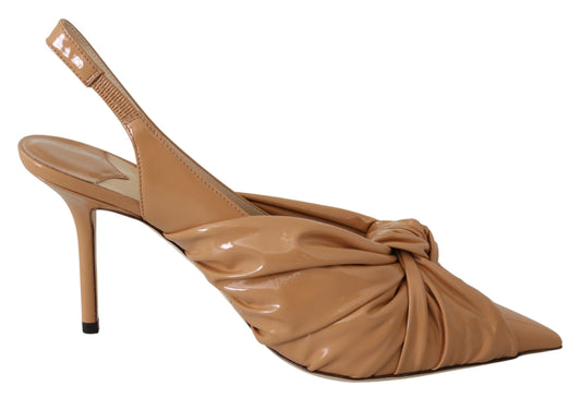  - Elegant Pointed Toe Leather Pumps