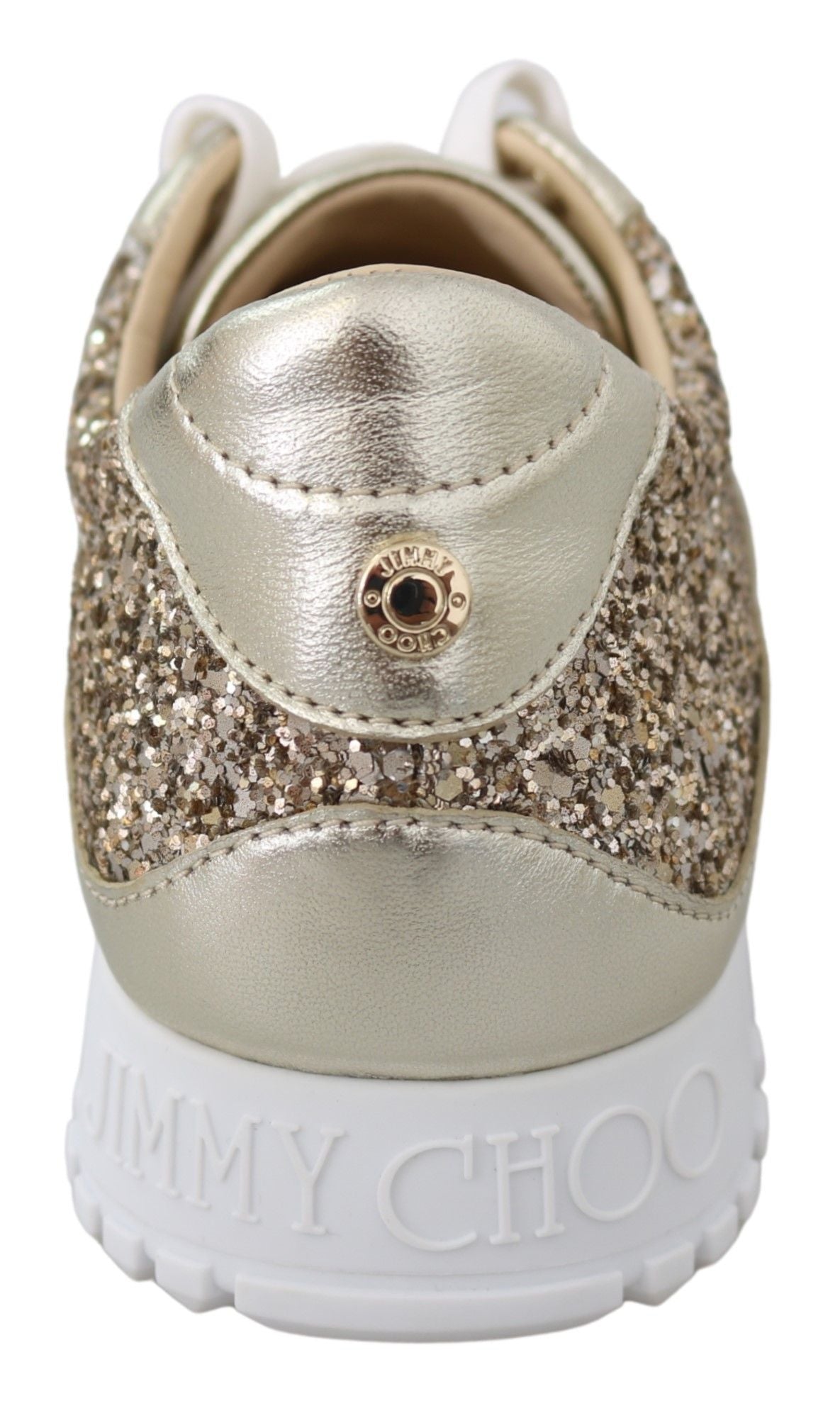  - Antique Gold Glitter Leather Sneakers