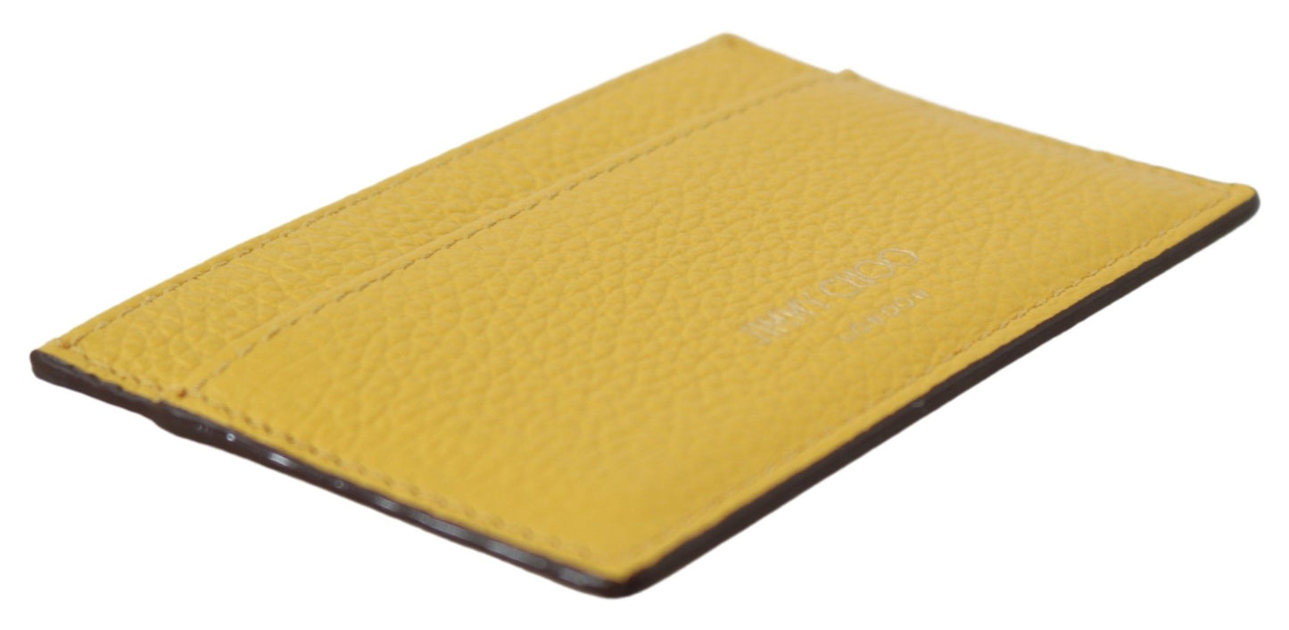  - Sunshine Yellow Leather Card Holder