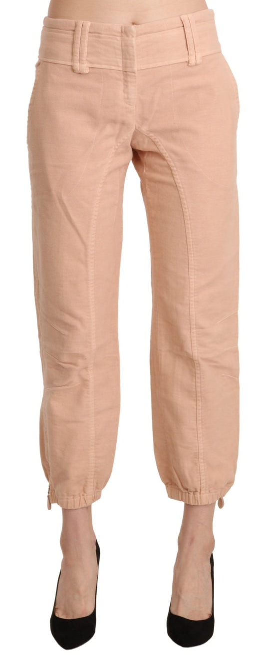  - Chic Beige Cropped Cotton Pants