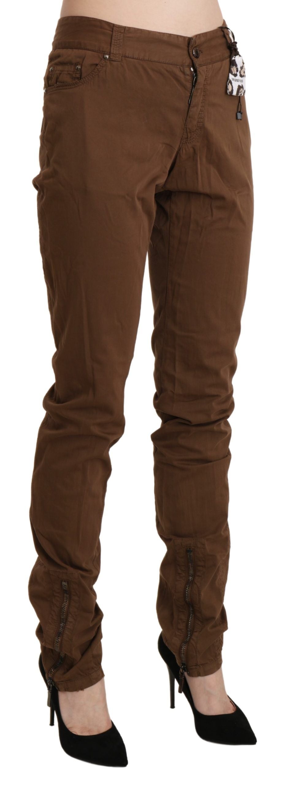  - Chic High Waist Skinny Cotton Trousers