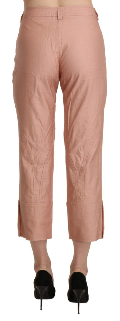  - Chic High Waist Cropped Cotton Trousers