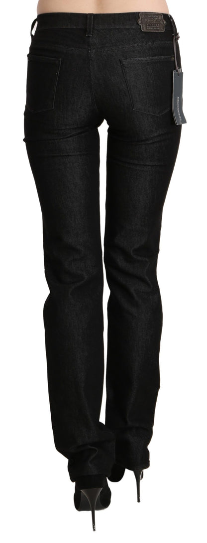  - Chic Black Mid Waist Skinny Jeans