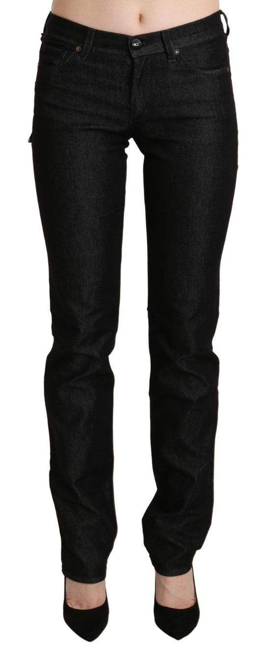  - Chic Black Mid Waist Skinny Jeans