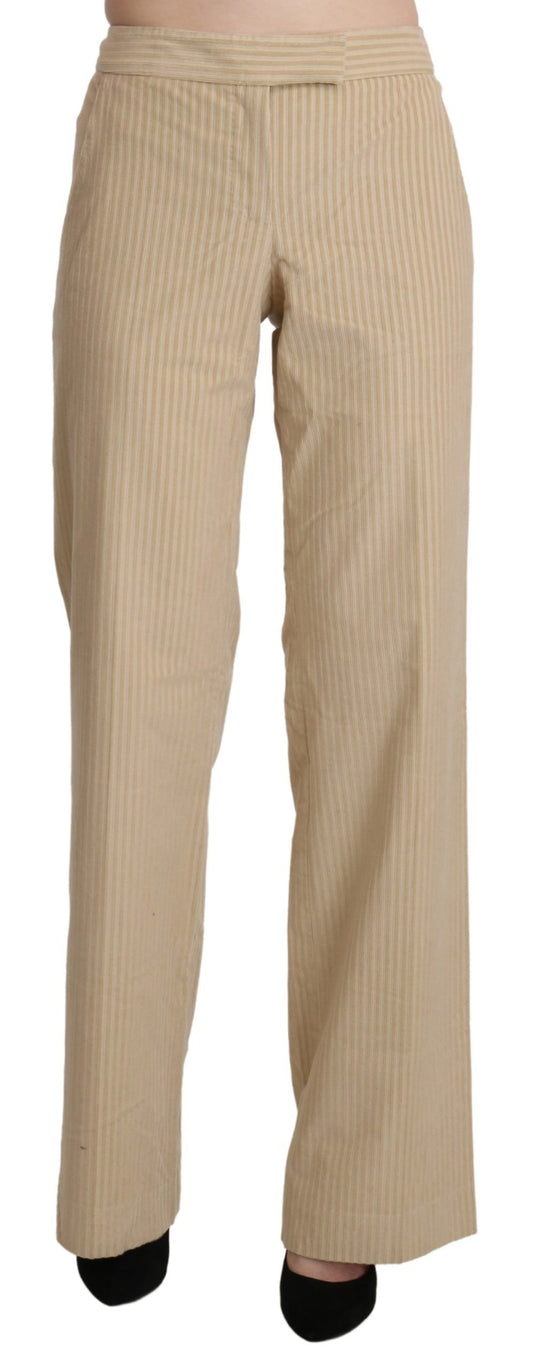  - Chic Beige High-Waist Wide Leg Pants