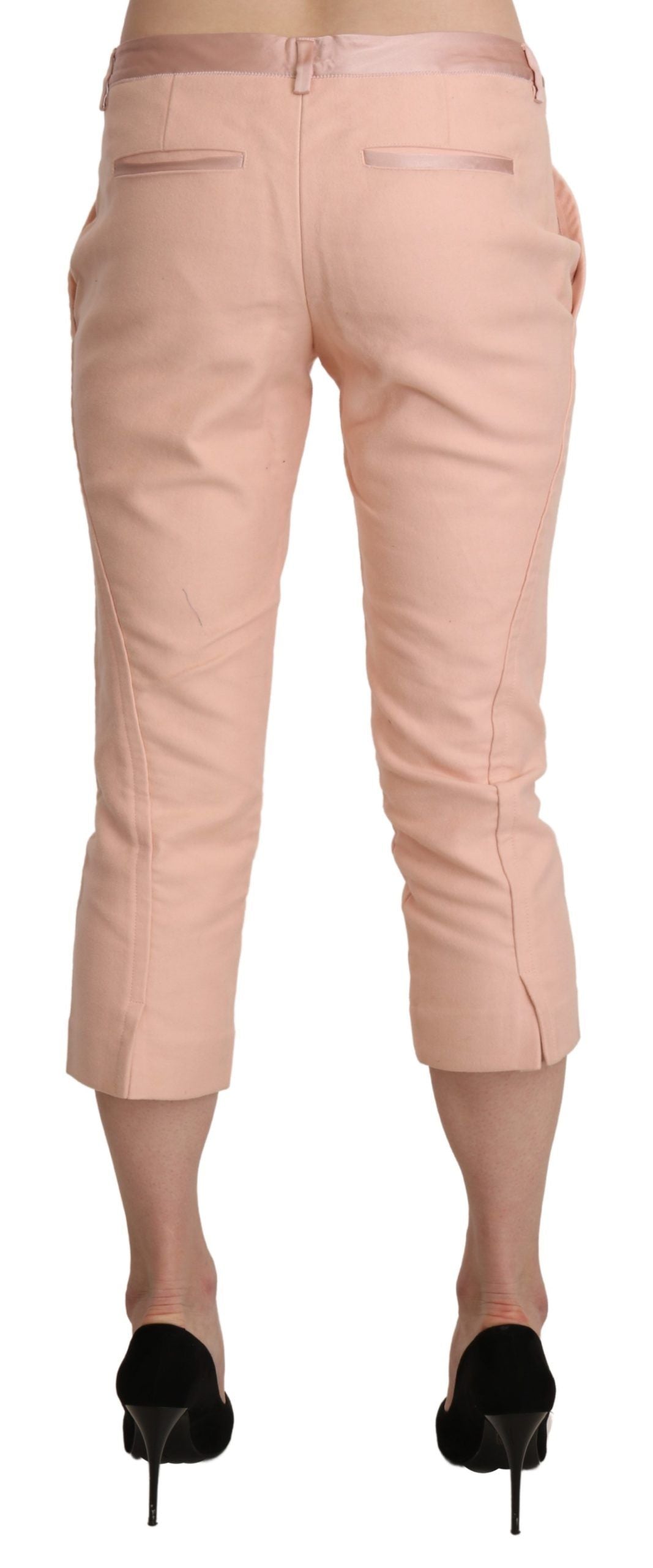  - Chic Pink Skinny Capri Pants