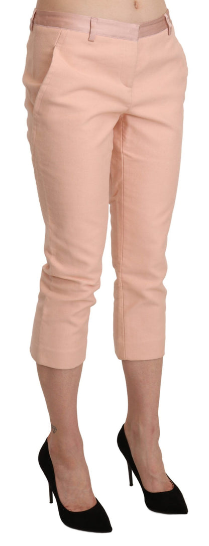  - Chic Pink Skinny Capri Pants