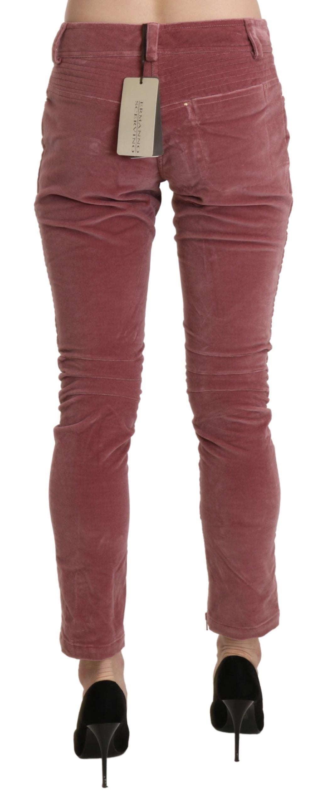  - Chic Red Mid Waist Skinny Trousers