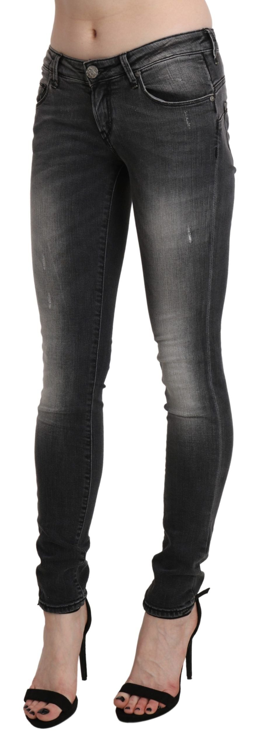  - Sleek Low Waist Skinny Denim in Black Wash