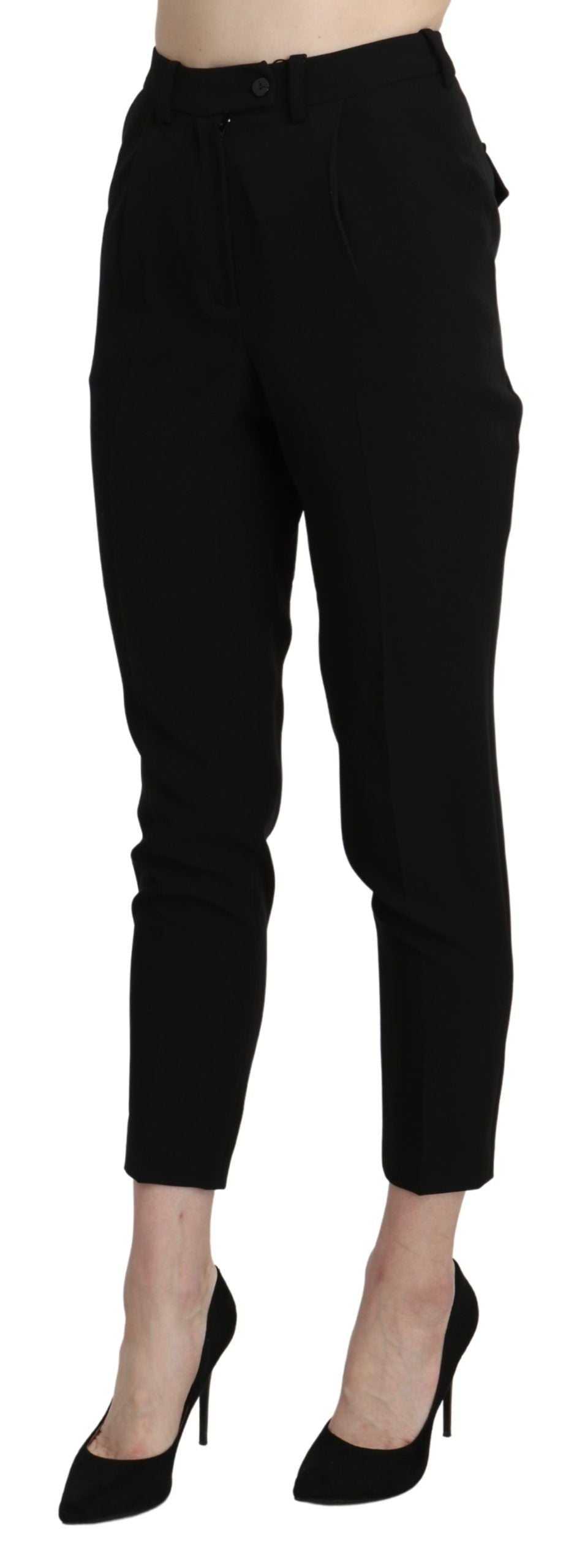  - Chic High Waist Skinny Cropped Trousers