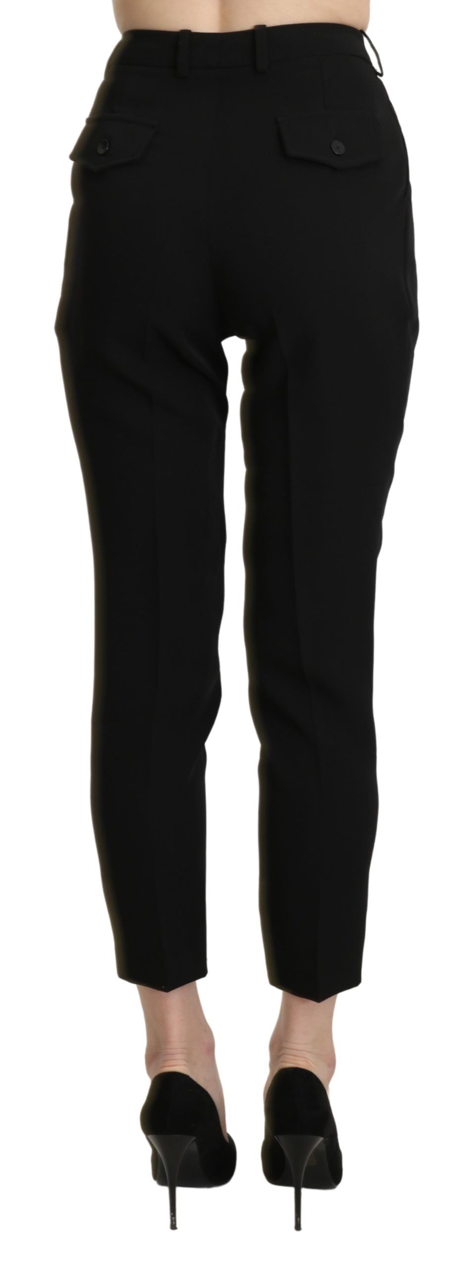  - Chic High Waist Skinny Cropped Trousers