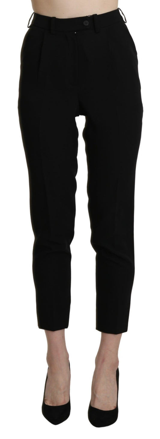  - Chic High Waist Skinny Cropped Trousers