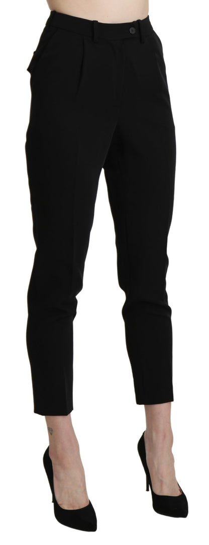  - Chic High Waist Skinny Cropped Trousers