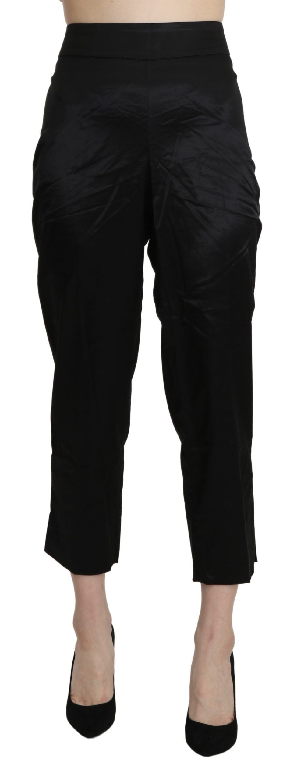  - Elegant High Waist Cropped Pants