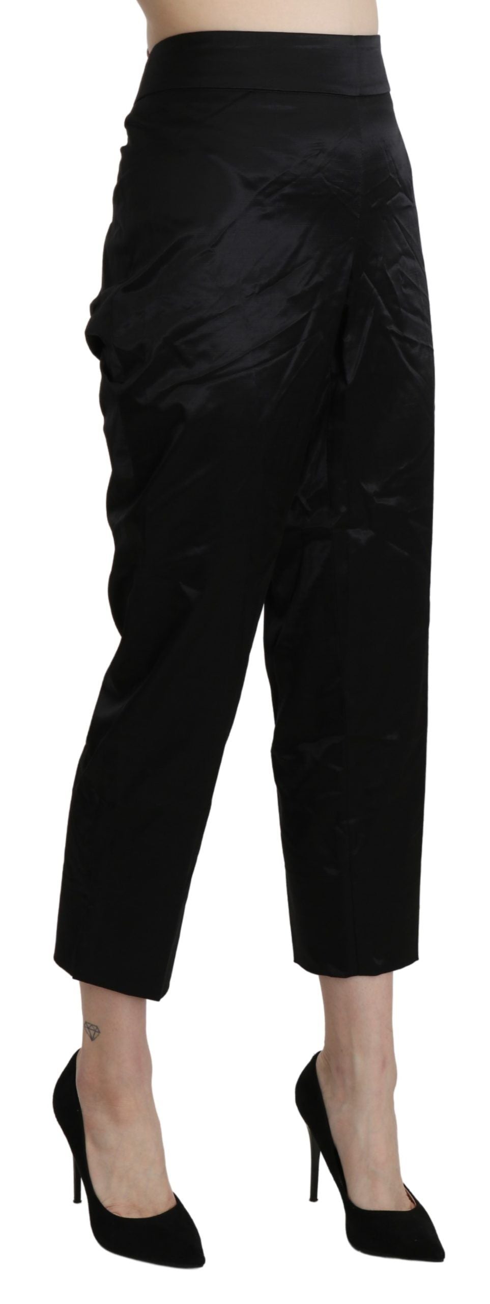  - Elegant High Waist Cropped Pants