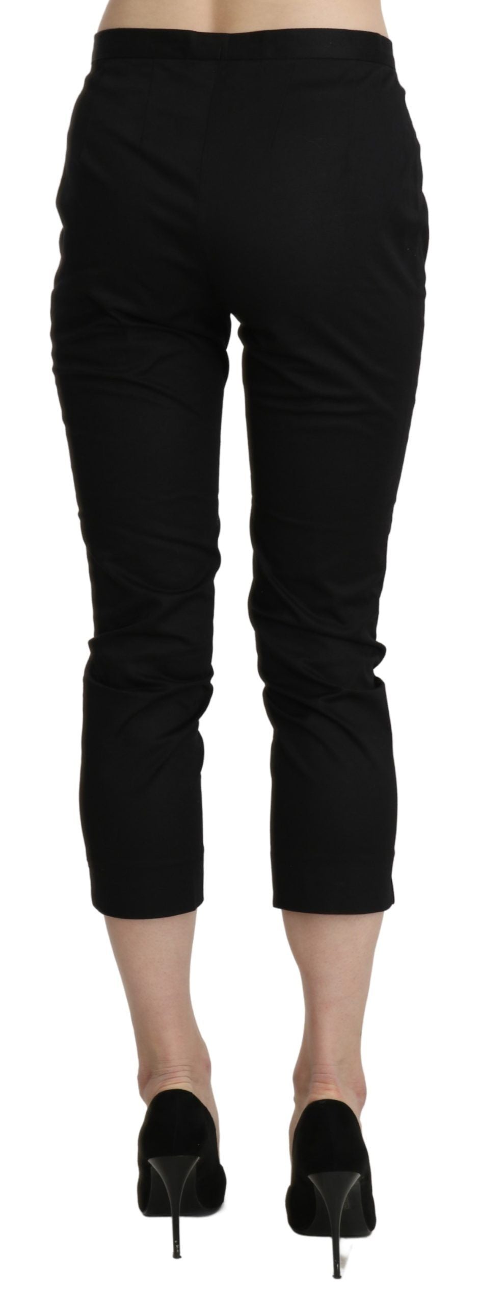  - Elegant High Waist Skinny Cropped Pants