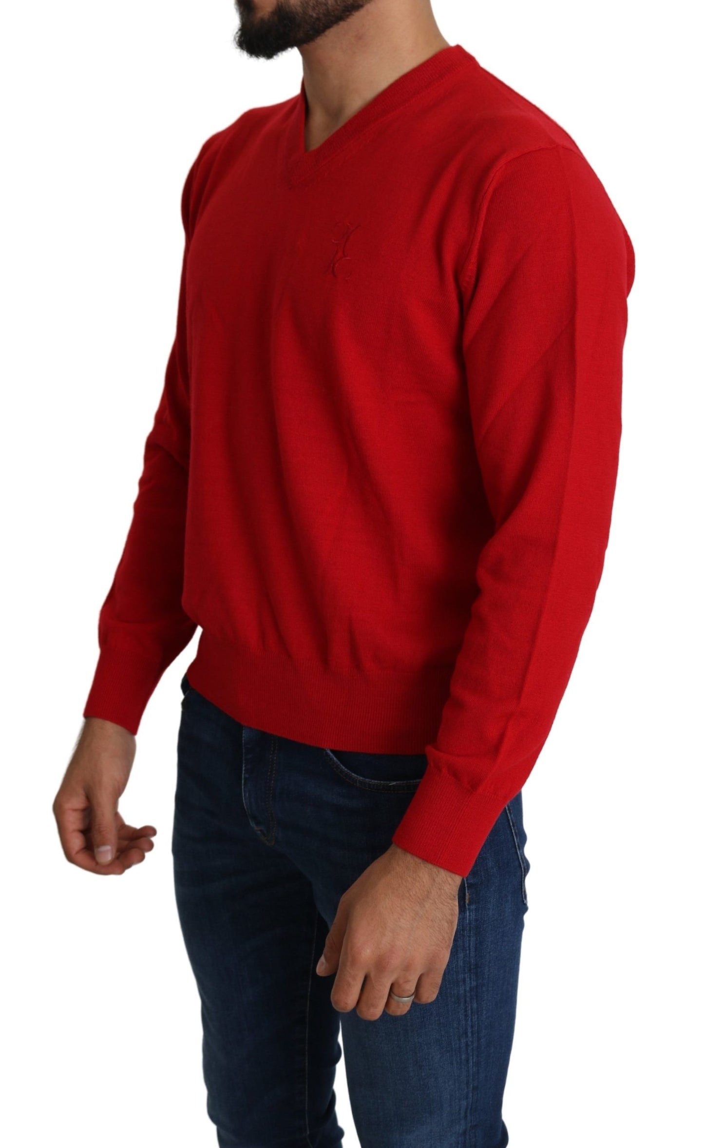  - Iconic Embroidered Red Wool Sweater