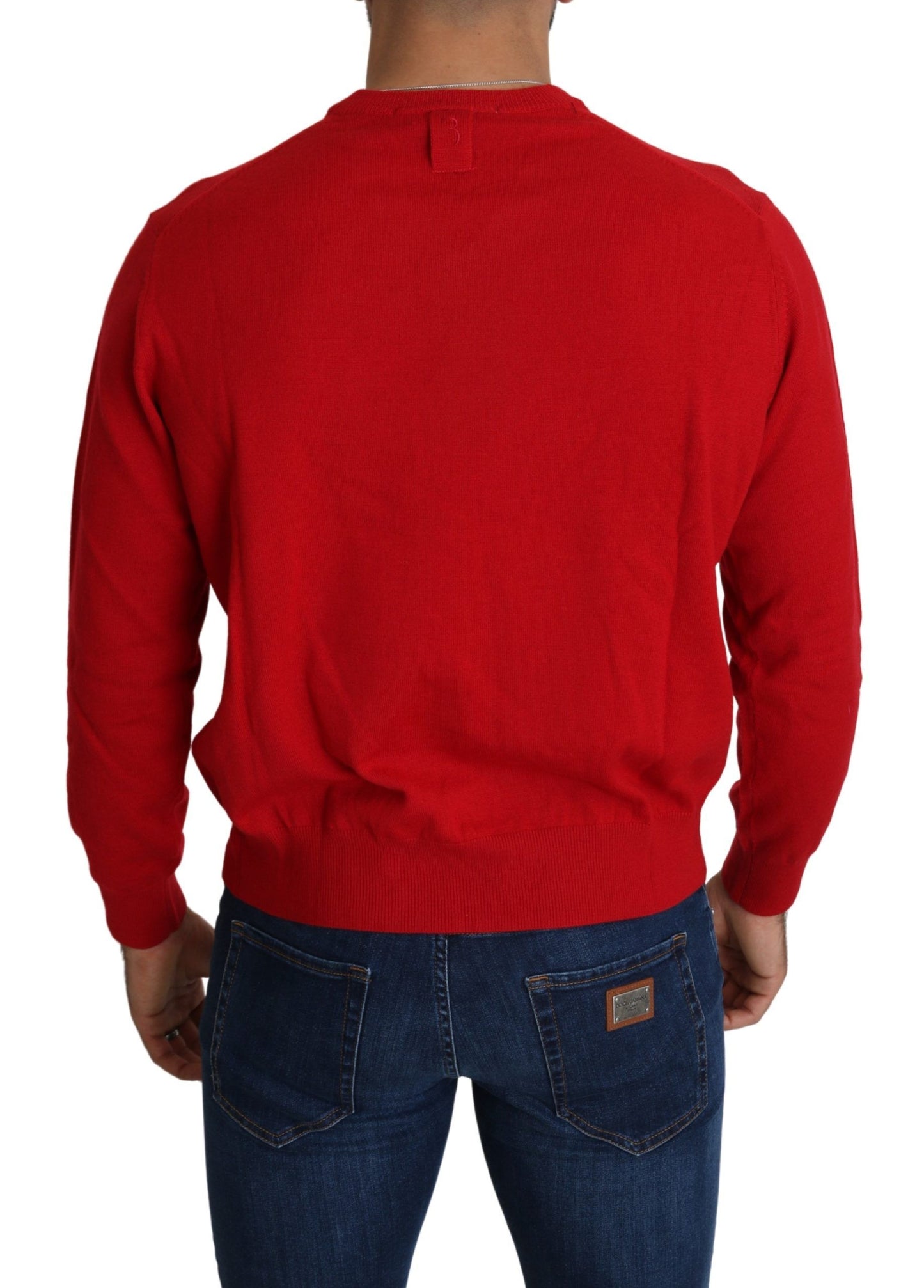  - Iconic Embroidered Red Wool Sweater