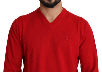  - Iconic Embroidered Red Wool Sweater